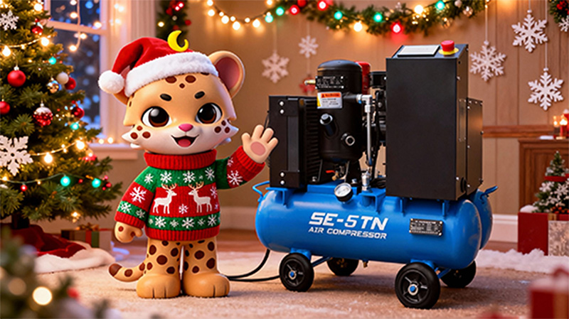 クリスマスシーズンの「見えないアシスタント」：エアコンプレッサーがお祭りを明るく彩る